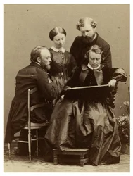 Marie-Rosalie (Rosa) Bonheur with Three Unknown Family Members